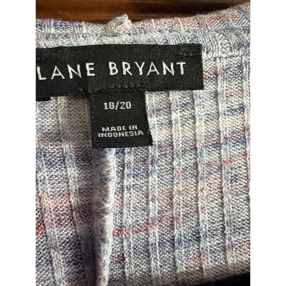 Lane Bryant Women's Plus Size Blue & Pink Space Dye Hooded Top SIze 18/20 2X - Picture 4 of 6